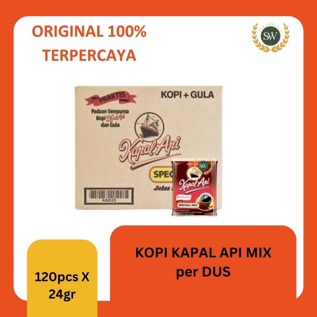 

Kopi Kapal Api Special Mix per DUS ISI 120 SACHET @24GR