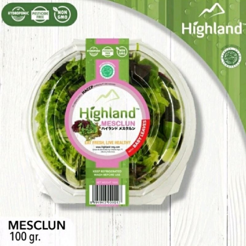 

Sayur Salad Mesclun Highland / Mesclun Highland Salad - 100 Gram
