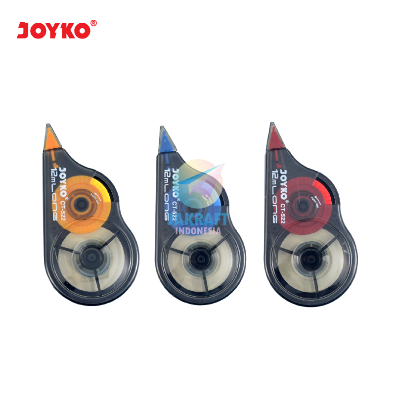 

(1 Pcs) Correction Tape JOYKO CT-522 Tip-X Tip Ex Pita 12 Meter isi Lebih Banyak Long Life