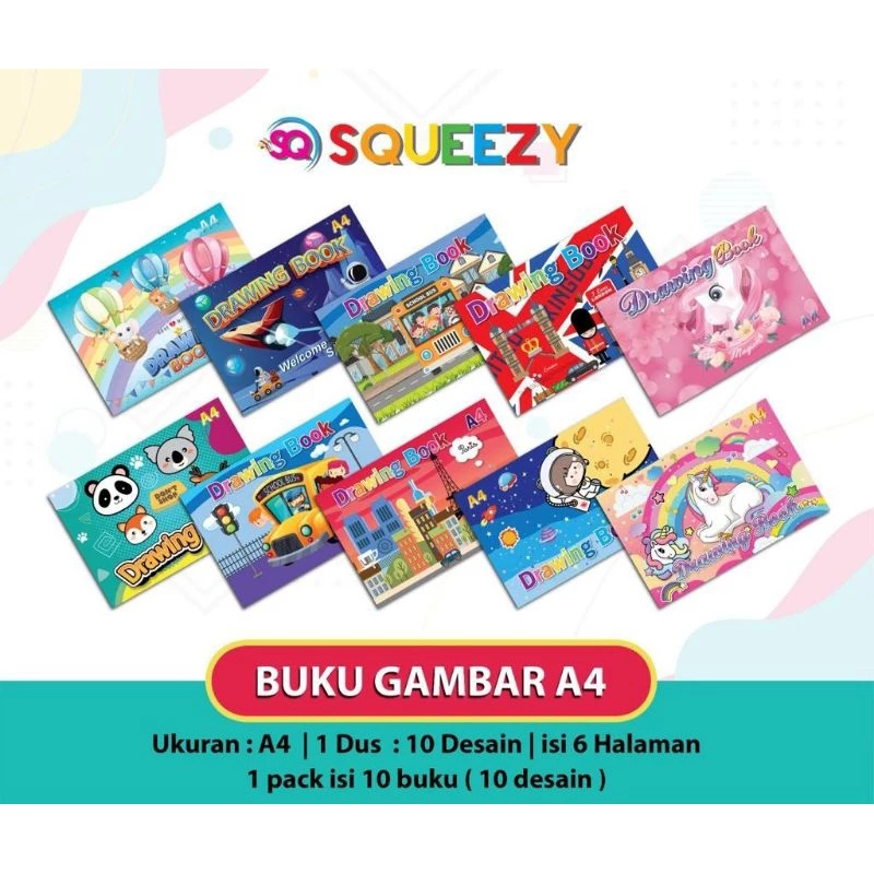 

Buku Gambar A4 Squeezy ( 1 pak isi 10 biji)