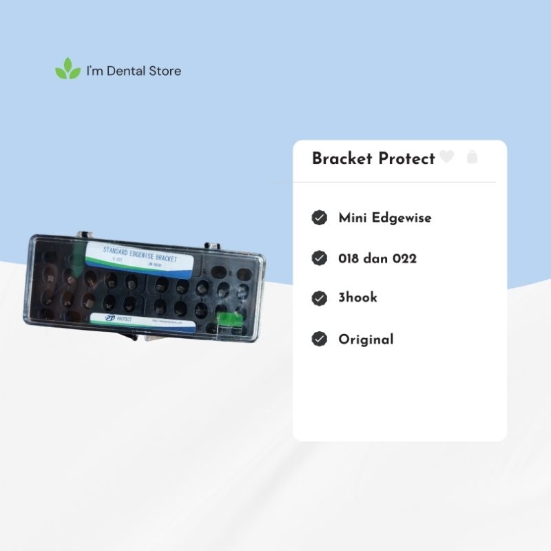 Bracket PROTECT AO Mini Edgewise 018 022 3Hook 345Hook Behel Perawatan Dental Gigi IMDENTAL
