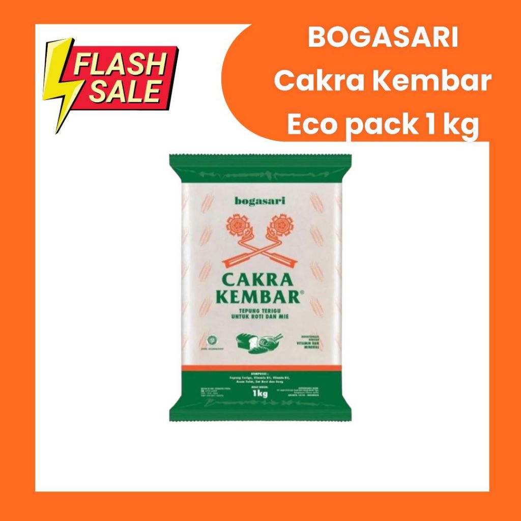 

Tepung Terigu Cakra Kembar Eco Pack Kemasan 1kg