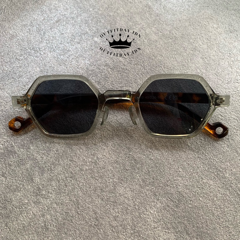 Kacamata Rogers Grey/Leopard Frame Engsel Besi Free Box