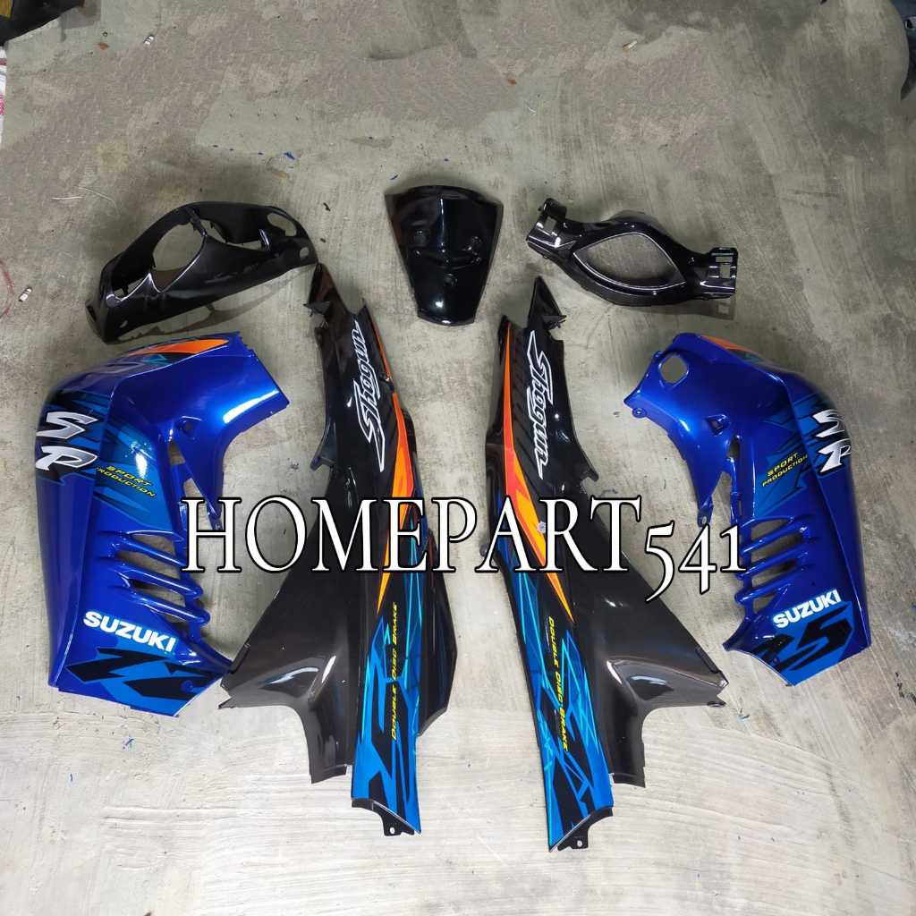 COVER BODY HALUS SHOGUN 125 SP SHOGUN 125SP LAMA 2006 2007 BIRU HITAM