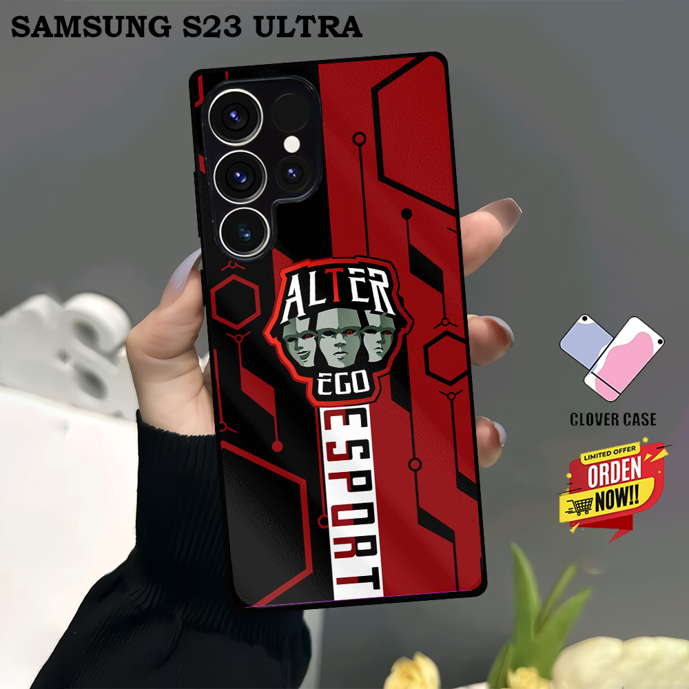 [ML07]  Case Glossy Case | SAMSUNG S23 ULTRA | CASE KEKINIAN LUCU |  Casing Hp Kilau Motif ALTER EGO