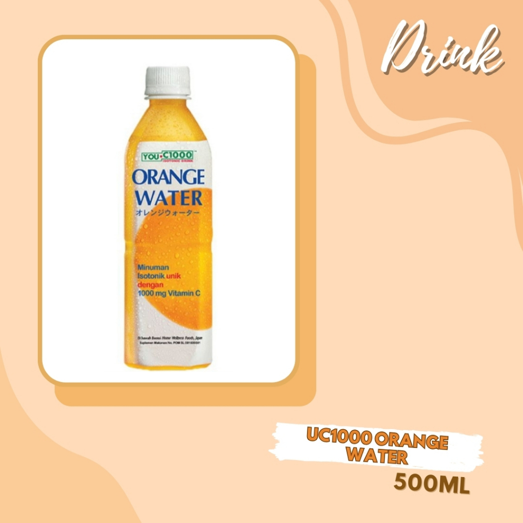 

DRINK | MINUMAN ISOTONIK | YOU•C1000 ORANGE WATER | UC1000 ORANGE WATER 500ML