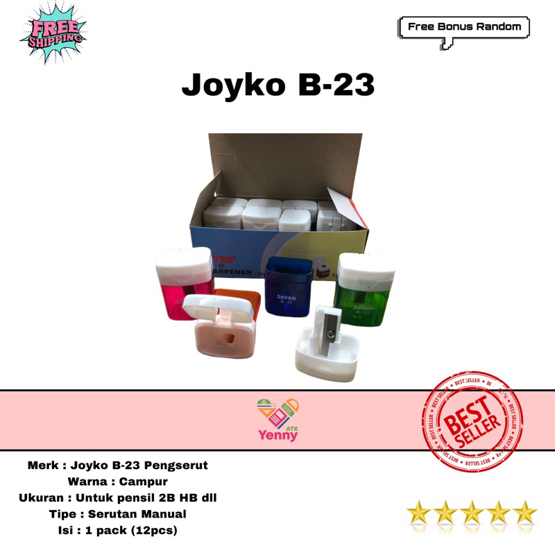 

Rautan Joyko B-23 / Serutan Joyko B-23 / Pengserut Joyko B-23 1 Pack Isi 12 Pcs