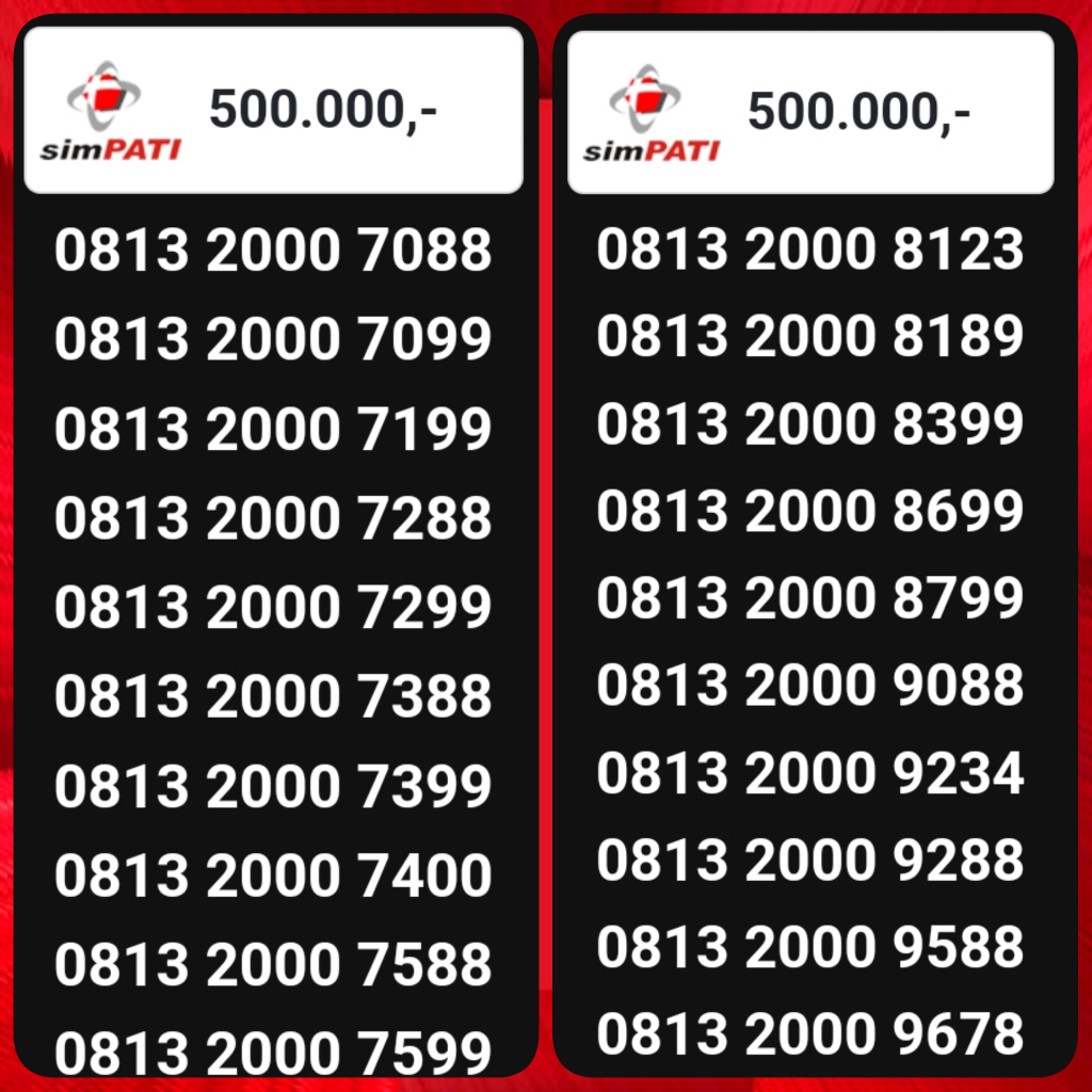 NOMOR CANTIK & REQUEST NOMOR klik cari Nomor Cantik Indonesia @46