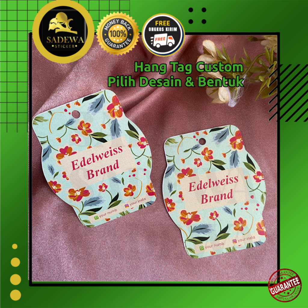 

Sadewa Hangtag Label Florist Premium Label Gantung Elegan untuk Buket Bunga Toko Bunga Bisa Custom