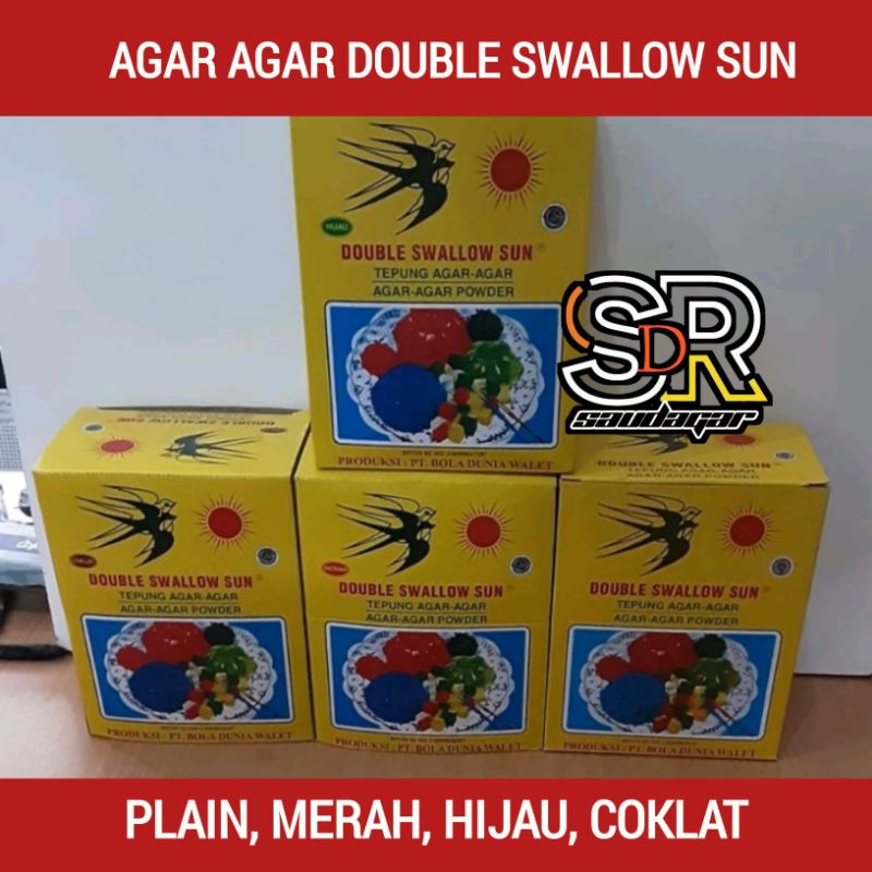 

Agar agar DOUBLE SWALLOW SUN 1 BOX isi 12 sachet