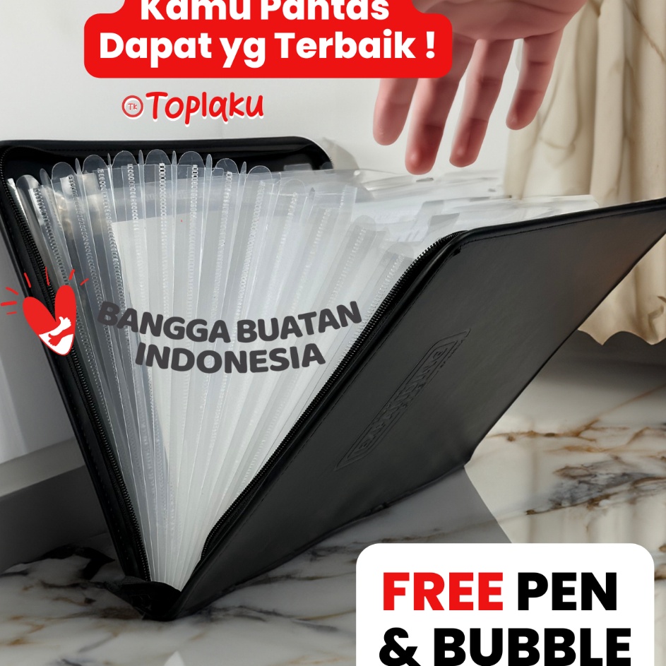 

Klasik Map Expanding File 13 Sekat Kulit Anti Air Tas Dokumen Keeper F4 Document File Tempat Berkas Penting