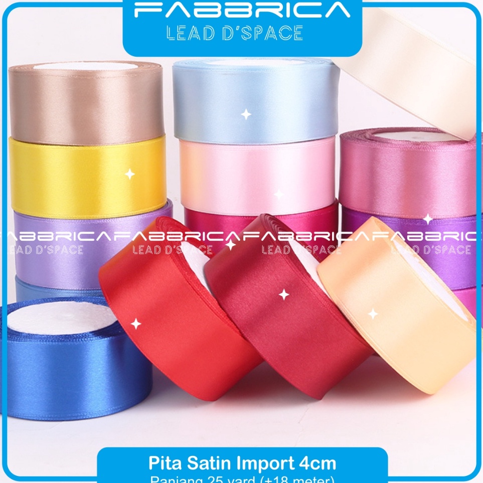 

Hemat Spesial Fabbrica Pita Satin 4cm Roll Pita 15 Inch Hampers Buket Bunga Kado Parcel PTSTN4CM