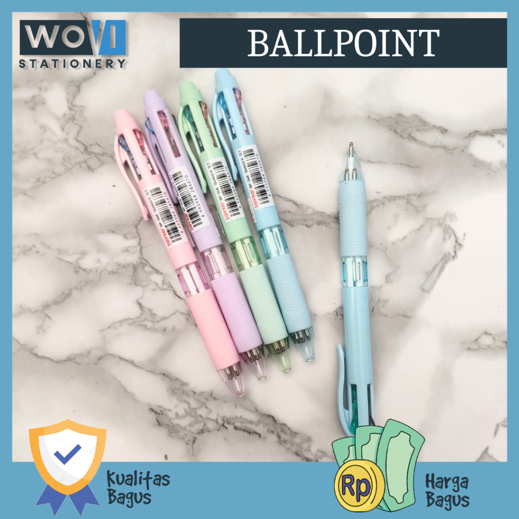 

[WOVI STATIONERY] Ballpoint Gel 4 Warna BP-348 0.7mm Pastel Joyko / Ballpoint Gel BP-348 Pastel Joyko [PCS]
