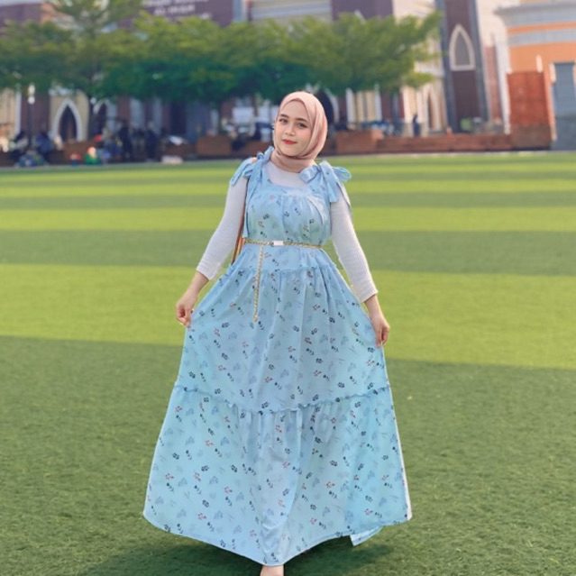 MONA OVERALL DRESS / LOOSE DRESS / OVERALL MOTIF BUNGA