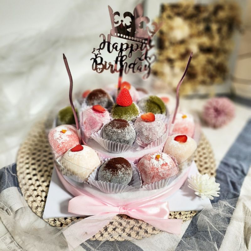 

(PO 3 HARI )Mochi Daifuku Tower Cake dapat 18 pcs daifuku (instant saja)