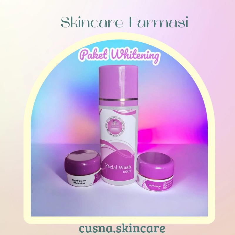Skincare Farmasi RL beauty Paket Normal Whitening cepat memutihkan glowing mengecilkan pori pori
