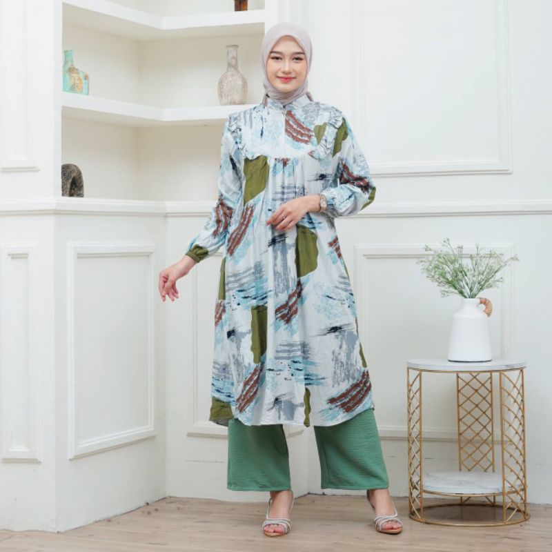 TUNIK ALMIRA BAJU WANITA ONE SET TUNIK TERBARU