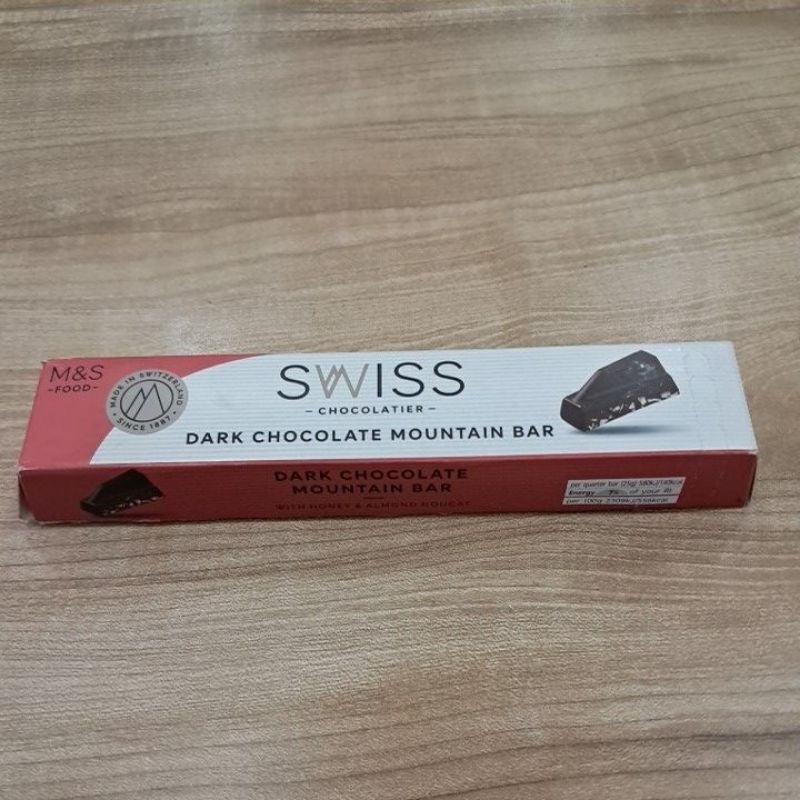 

MARKS & SPENCER M&S FOOD Swiss Chocolatier Dark Chocolate Mountain Bar 100g