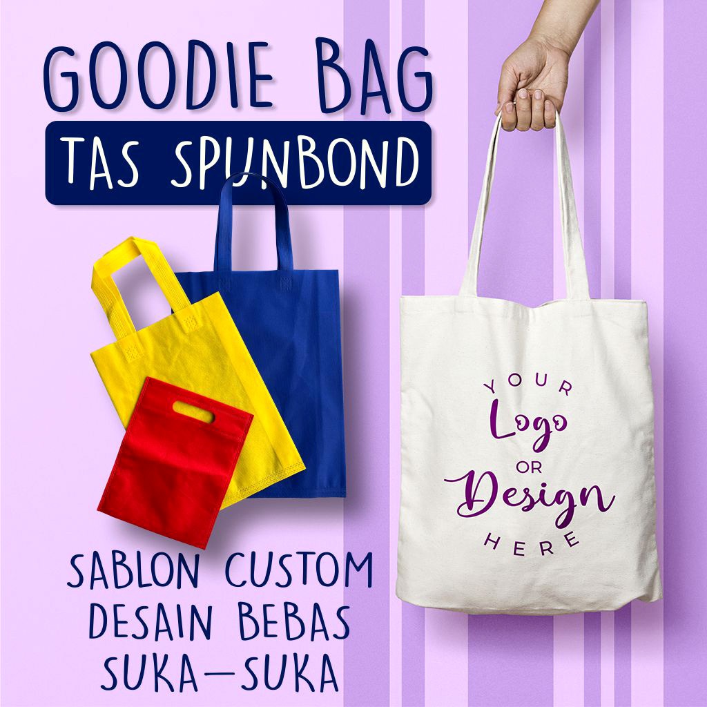 

Goodie Bag Tas Spunbond Sablon Custom