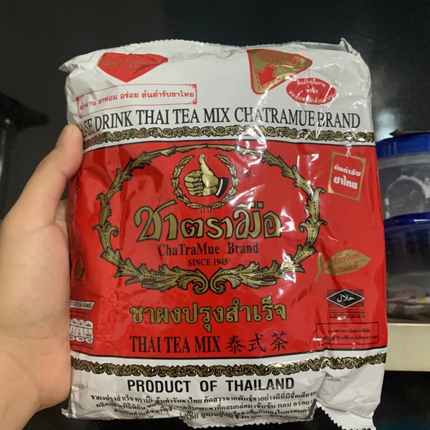

w9 Ready Thai Tea Cha tra mue thaitea mix cha tramue chatramue 4gr 4 gram D84