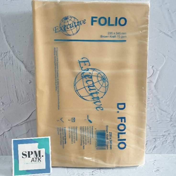 

Readystock Amplop Coklat Folio Executive
