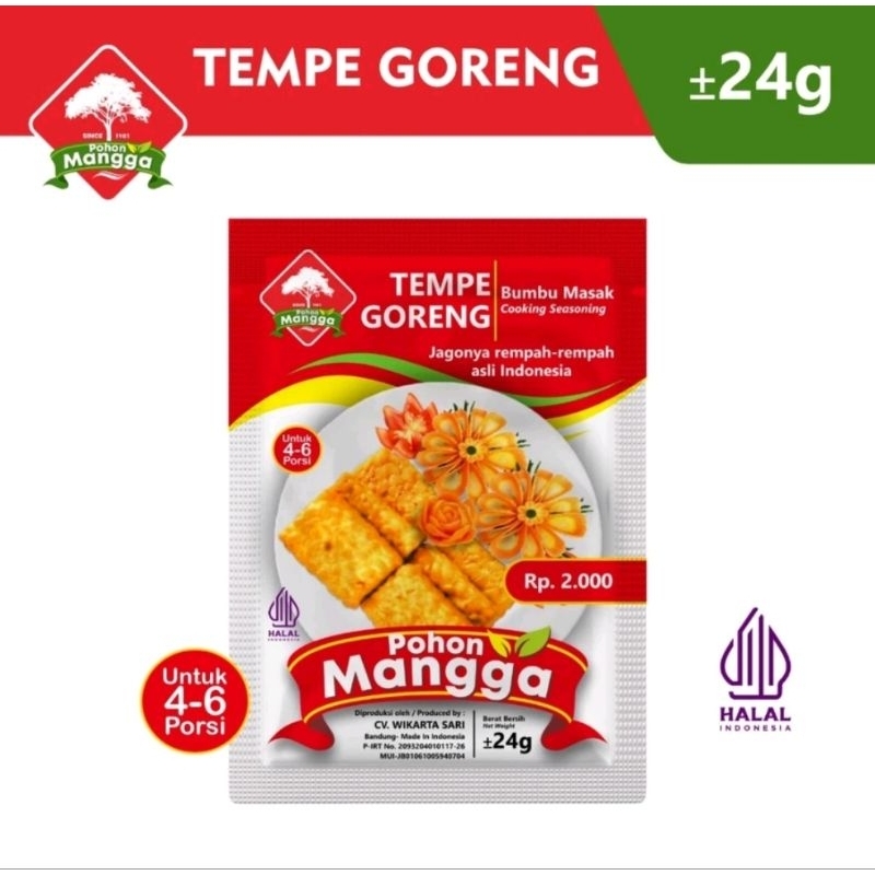 

bumbu tempe goreng instan cap pohon mangga 24 gram