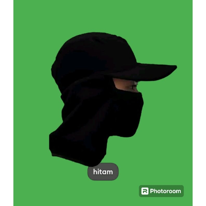topi ninja,topi mancing,topi sawah hitam