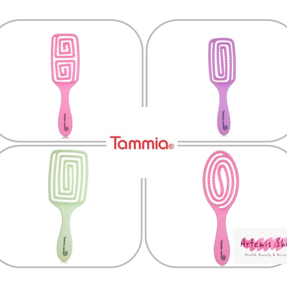 Tammia x Maze WFB1  2  3 5 ML Antibacterial scented infused paddle wonder flex hair detangling brush