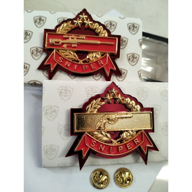 PIN WING BRIVET BREVET PDH SNIPER PISTOL,SNIPER SENAPAN POLRI,SNIPER PENDEK,SNIPER PANJANG