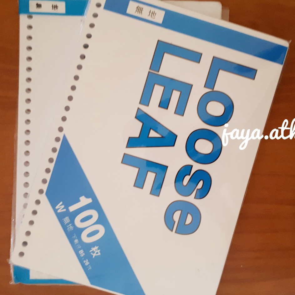 

Teknologi Terkini Toyo Loose Leaf Isi Binder Polos B5 1 lbr
