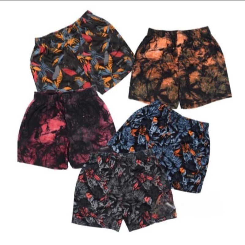 celana boxer pria katun print / celana kolor pria katun print
