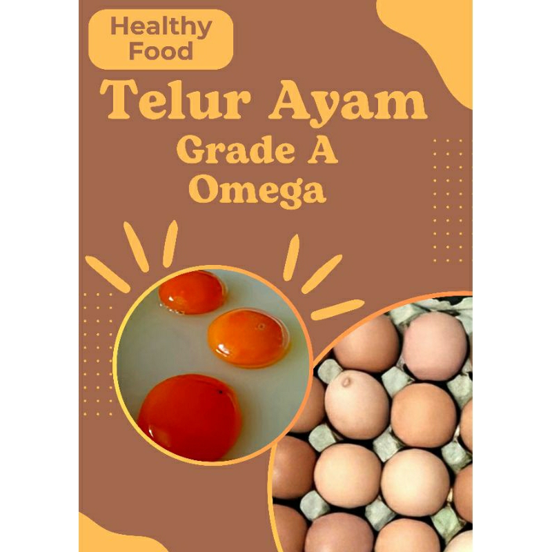 

Telur Ayam Omega Premium Fresh Murah - 10 Butir