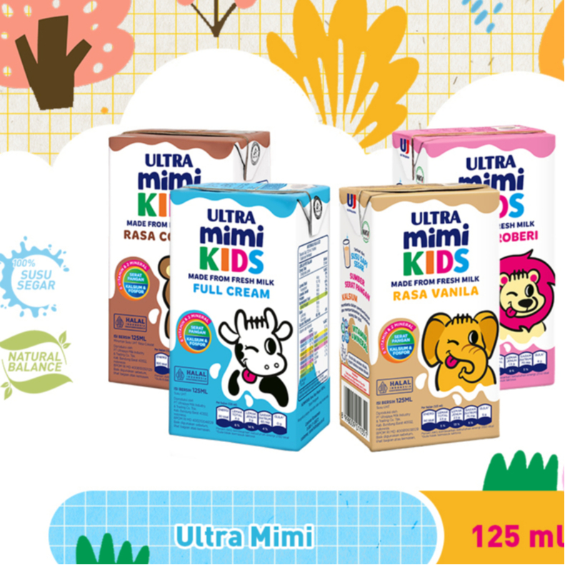 

Ultra Mimi Susu UHT 125ml - 1 Dus isi 40 pcs - Pilihan Varian Rasa