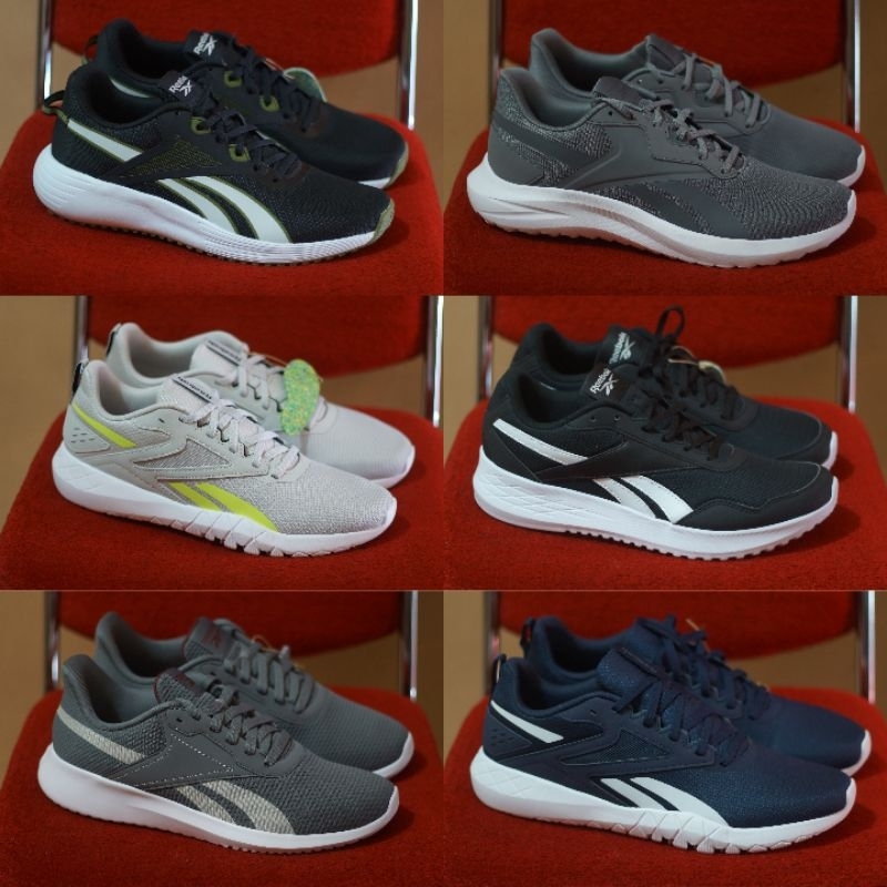 BIG SALE SPORT STATION SEPATU RUNNING REEBOK BLACK WHITE BLUE