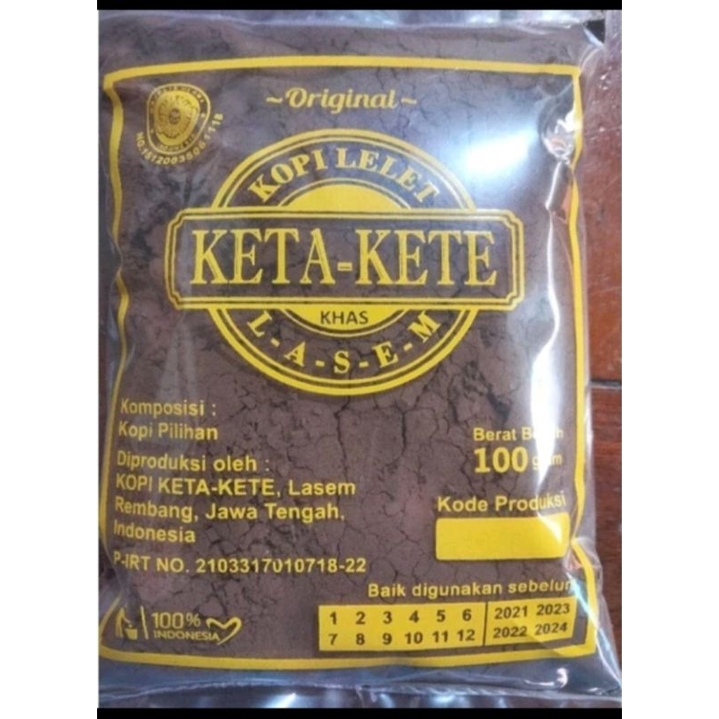 

KOPI LELET LASEM REMBANG KETA - KETE KEMASAN 100GR PLASTIK