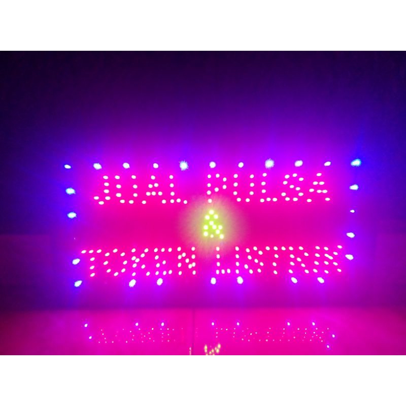 lampu LED tulisan pulsa & Token