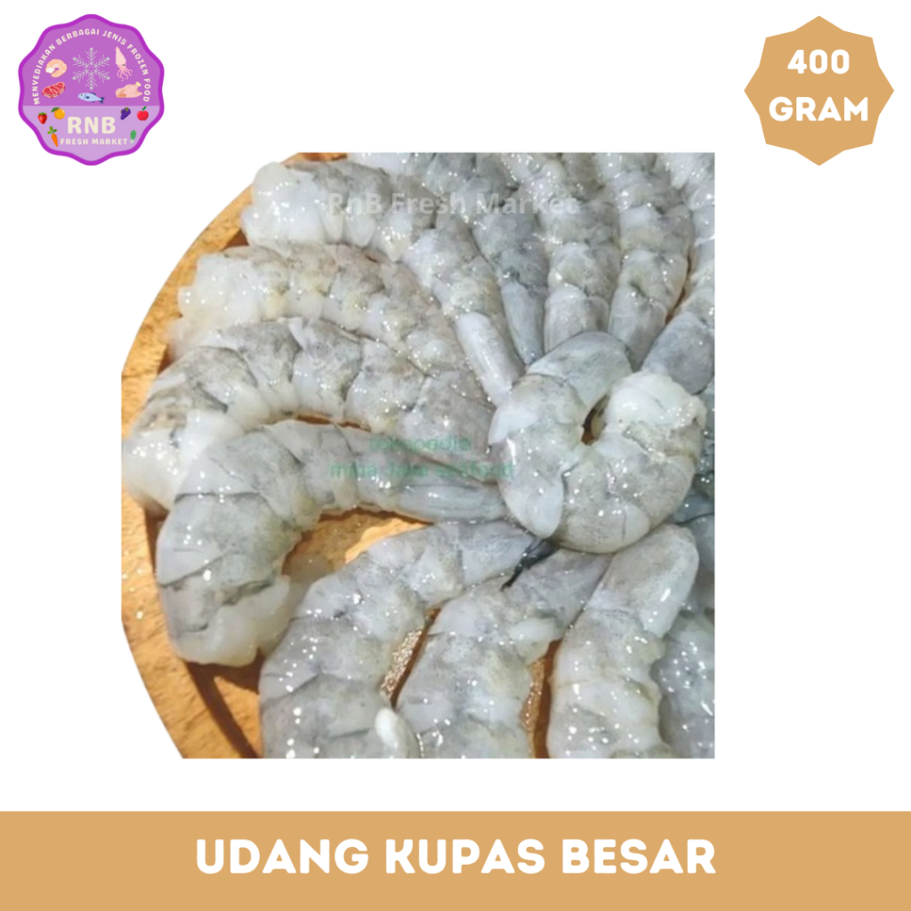 

Udang Kupas Besar Netto 400 Gram