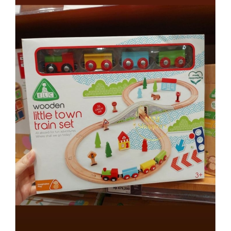 ELC wooden little town train playset