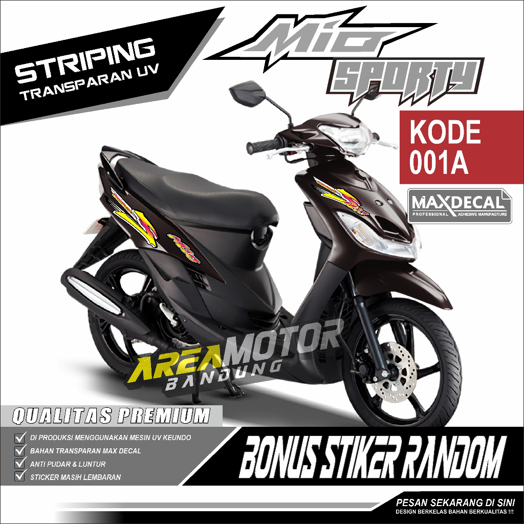 DECAL MIO SPORTY/MIO SMILE Transparan / Sticker MIO SPORTY/MIO SMILE  Transparan / Striping Transpar