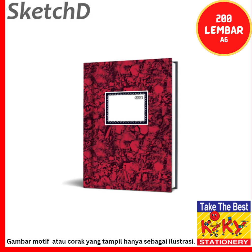 

Buku memo hutang mini Kiky A6 200 lbr hard cover oktavo