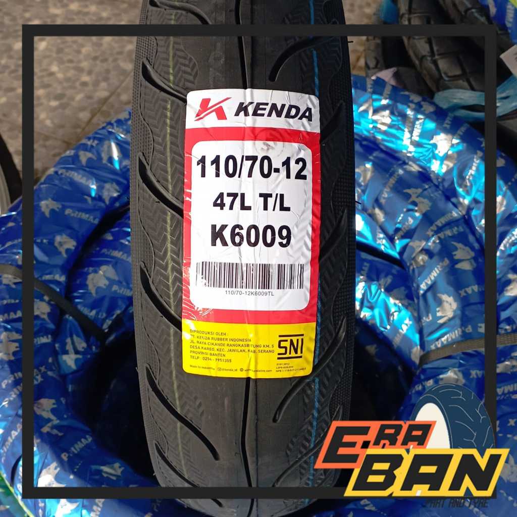 BAN LUAR KENDA K6009 110 70 RING 12 TUBELESS