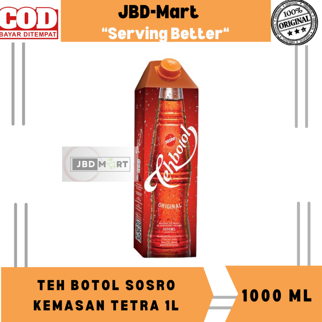 

Teh Botol Sosro Kemasan 1000ml / Teh Kemasan Tetra 1L