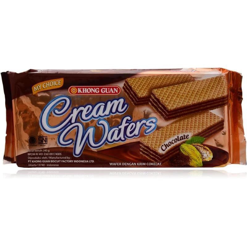 

Khong Guan Cream Wafer Chocolate 240gr / Nissin Classic Chocolate Cream Wafer / Wafer Krim Coklat / Wafer Coklat Lapis Coklat / Wafer Cokelat Khong Guan / Wafer Coklat Family Pack / Biskuit Wafer Coklat / Wafer Jadul / Snack Jadul / Wafer Cream Chocolate