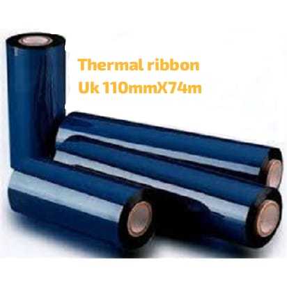 

THERMAL RIBBON UK.110mm x 74M Wax Premium EX-Japan PITA BARCODE