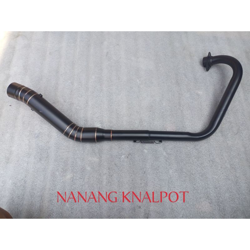 Leher knalpot racing Hitam Vixion Byson Verza tiger Scorpio cb new r15