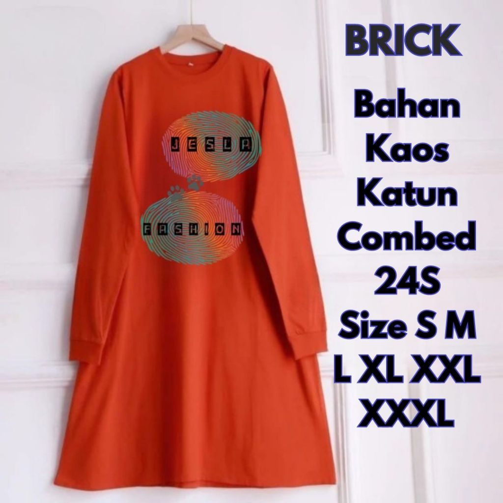 Belov Tunik BO Bahan Kaos Katun Combed 24S Aplikasi Sablon Premium Atasan Wanita Remaja Kekinian Ter