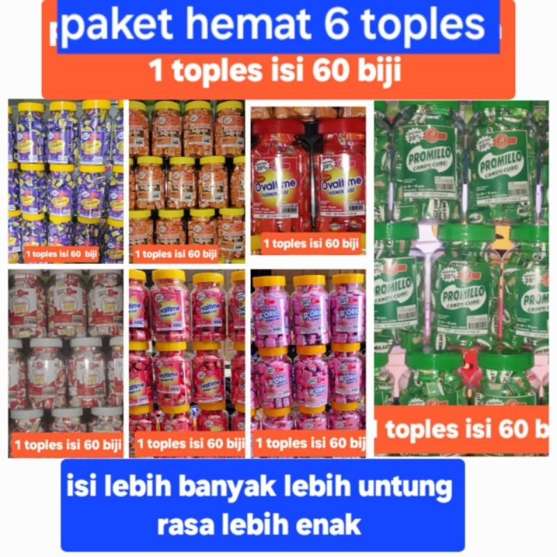 

[PAKET HEMAT 6 TOPLES] Permen susu aneka rasa coklat candy cube silverking,ovaltime,kindir boy, promillo, cetburry dan R 'orio