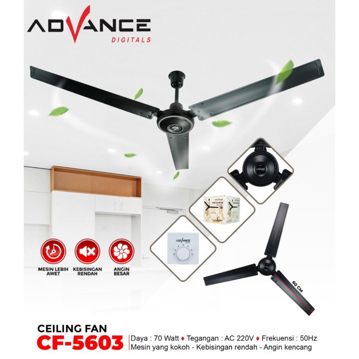 KIPAS ADVANCE BALING-BALING ATAP CEILING FAN CF-5603 ADVANCE PLAFON GARANSI RESMI SNI