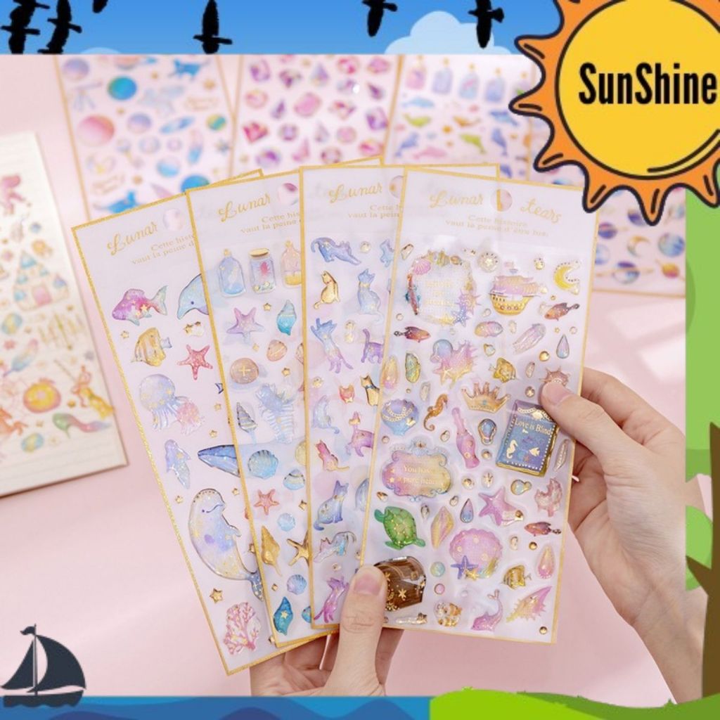 

✨Sunshine Fancy✨Stiker Timbul 3D / Sticker Korea Glitter Magic Transparent SS0012