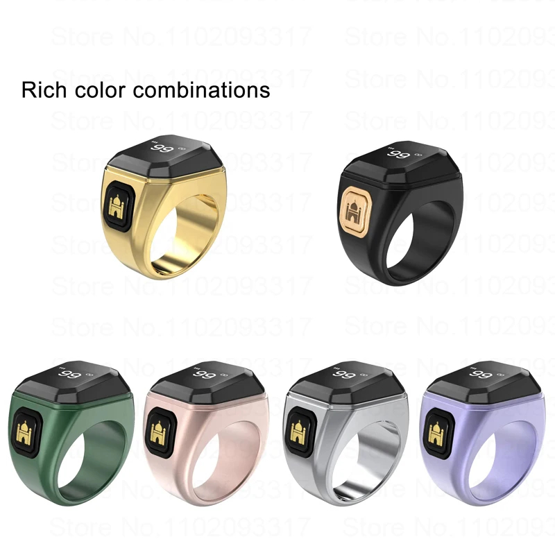 BTS Zikr Ring Smart Tasbih Bstwsh + Cas Portable/Smart Zikr Ring Tasbih Tally Digital Counter for Mu